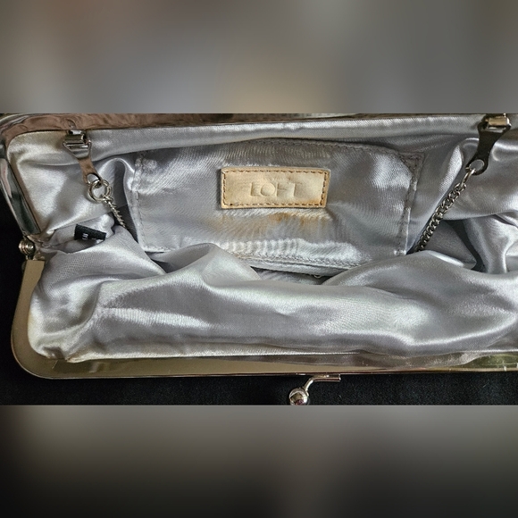 LOFT Silver Sequin Clutch with Chain Strap - Picture 6 of 7